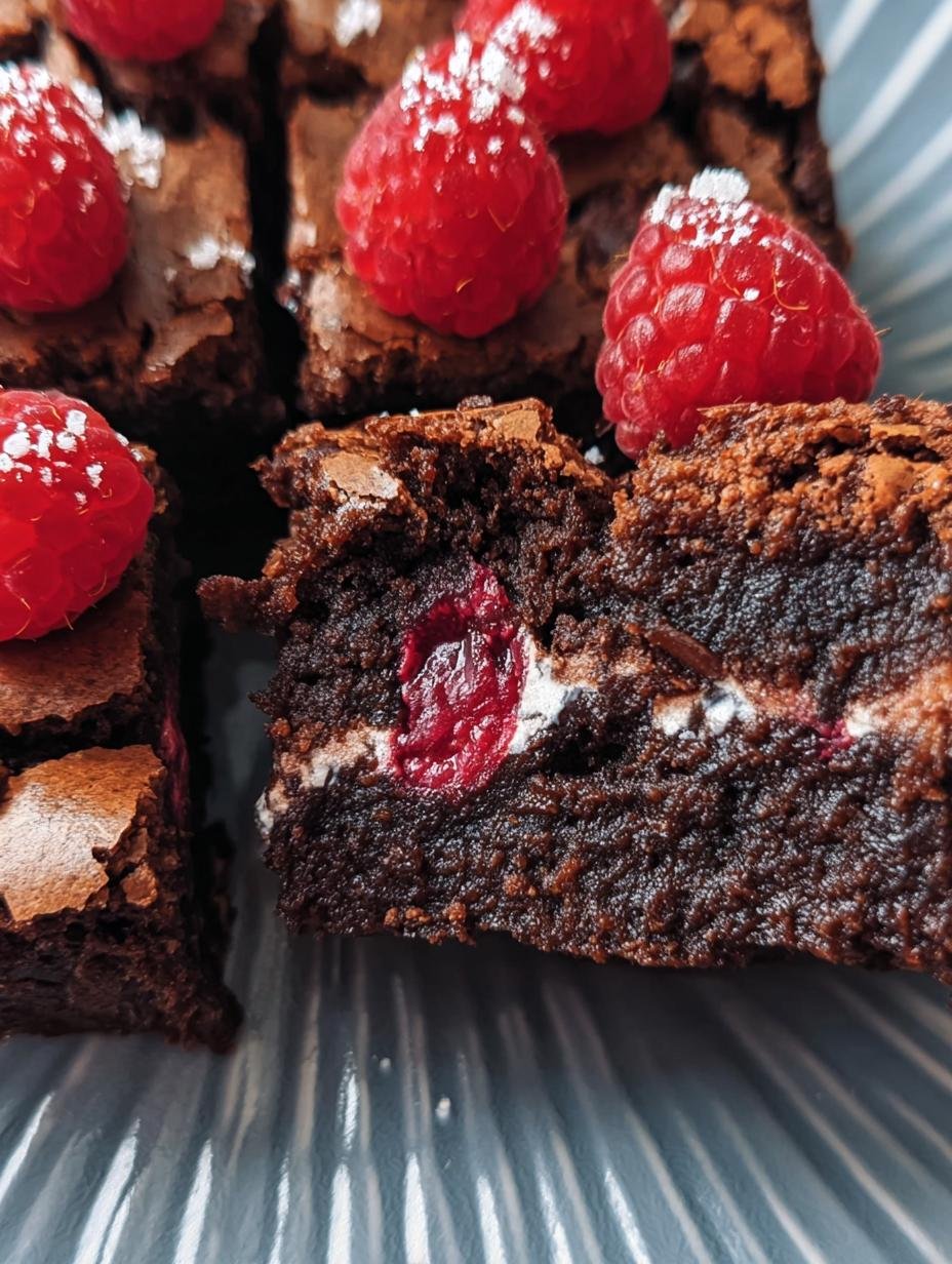 Raspberry Brownies: 1 Quick Fudgy Treat 3 Raspberry Brownies: 1 Quick Fudgy Treat - Raspberry Brownies - additional detail