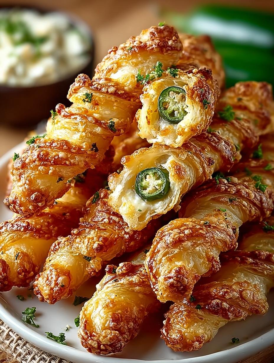 Spicy Jalapeno Popper Twists: 12 Cheesy Appetizer Rolls 3 Spicy Jalapeno Popper Twists: 12 Cheesy Appetizer Rolls - Spicy Jalapeno Popper Twists - additional detail
