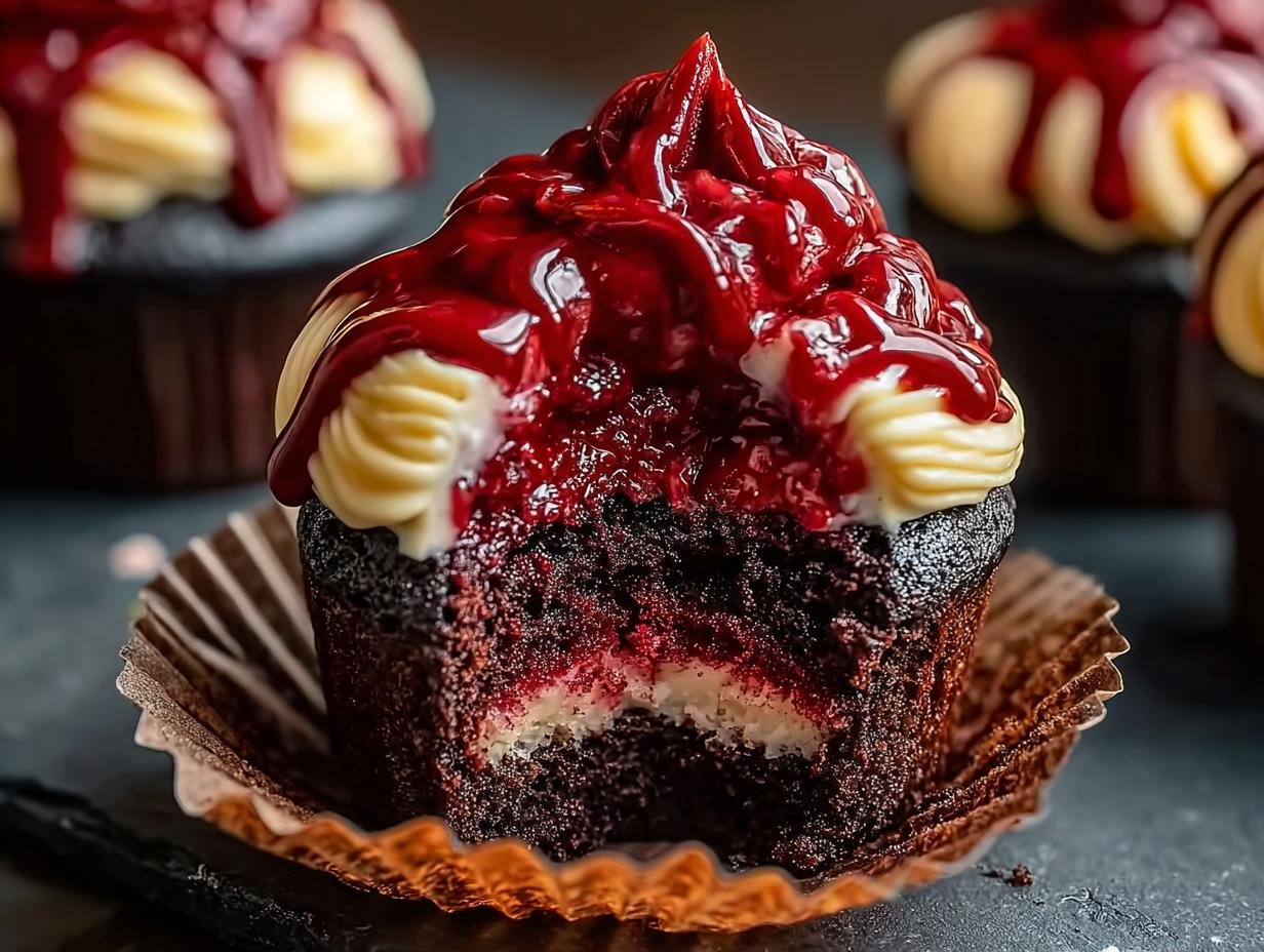 Vampire Cupcakes: Easy, Spooky Treat in 1 Hour 2 Vampire Cupcakes: Easy, Spooky Treat in 1 Hour - Vampire Cupcakes - additional detail