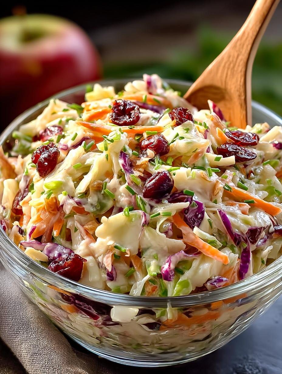Refreshing Apple Cranberry Coleslaw Recipe with Crunch - Apple Cranberry Coleslaw - main visual representation