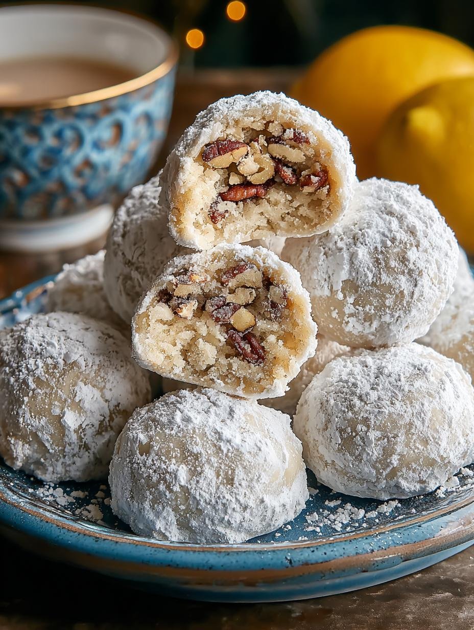Buttery Pecan Snowball Cookies That Melt in Your Mouth - Buttery Pecan Snowball Cookies - additional detail