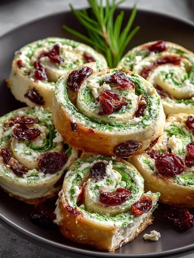 Cranberry Feta Pinwheels