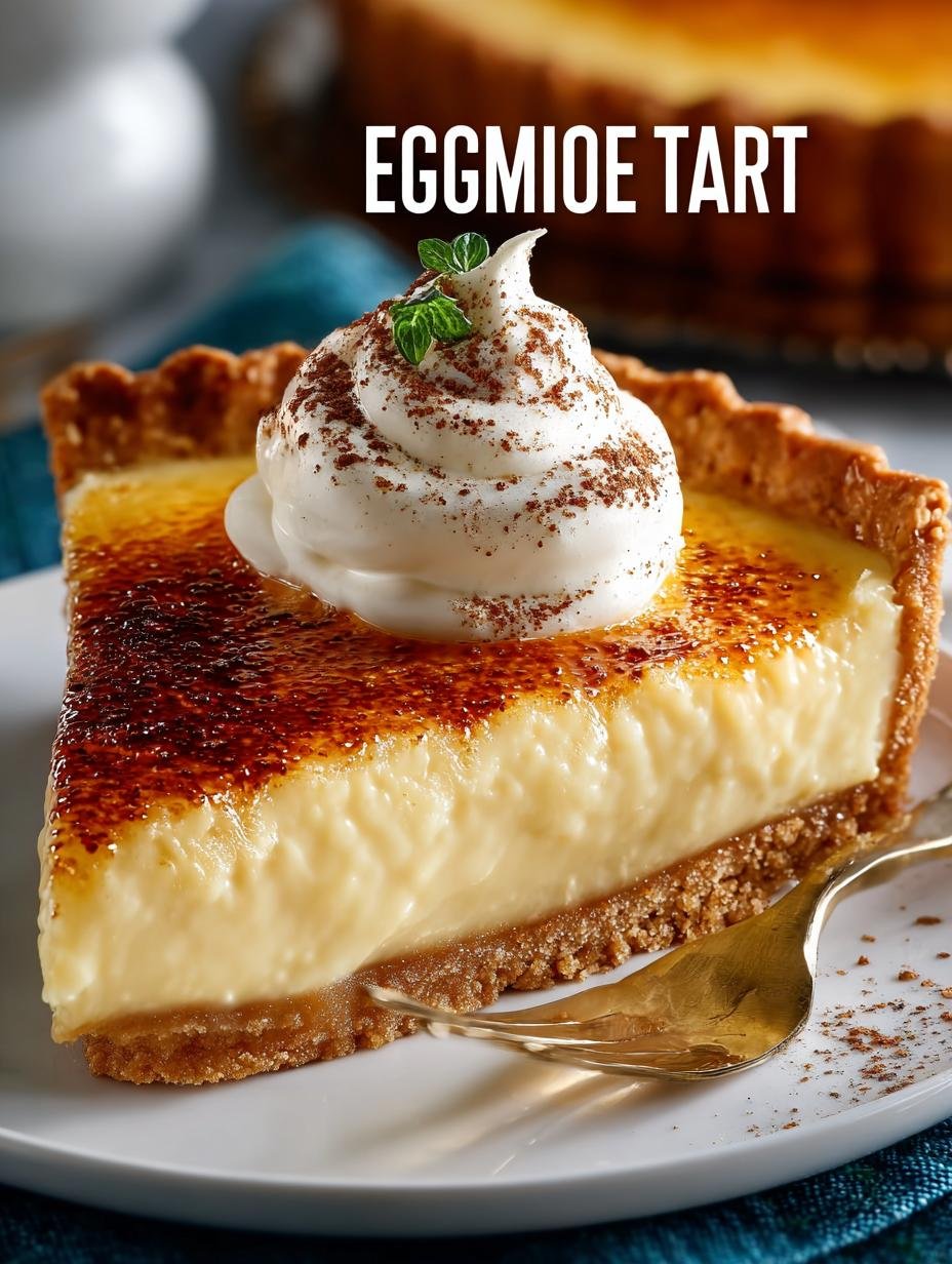 Eggnog Creme Tart with Caramel Shards for a Festive Delight - Eggnog Creme Tart with - additional detail