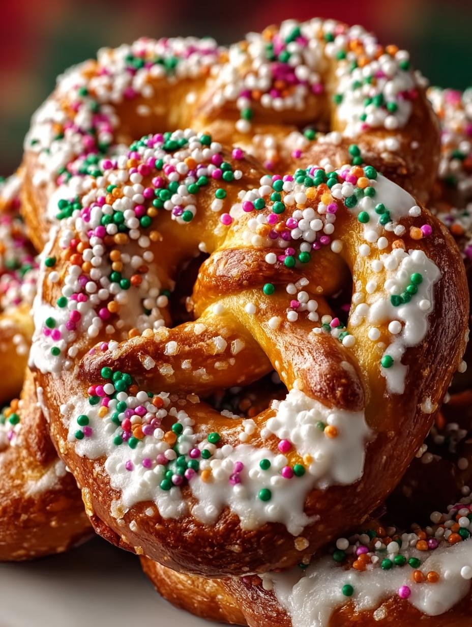 Festive Pretzel Christmas Cookies