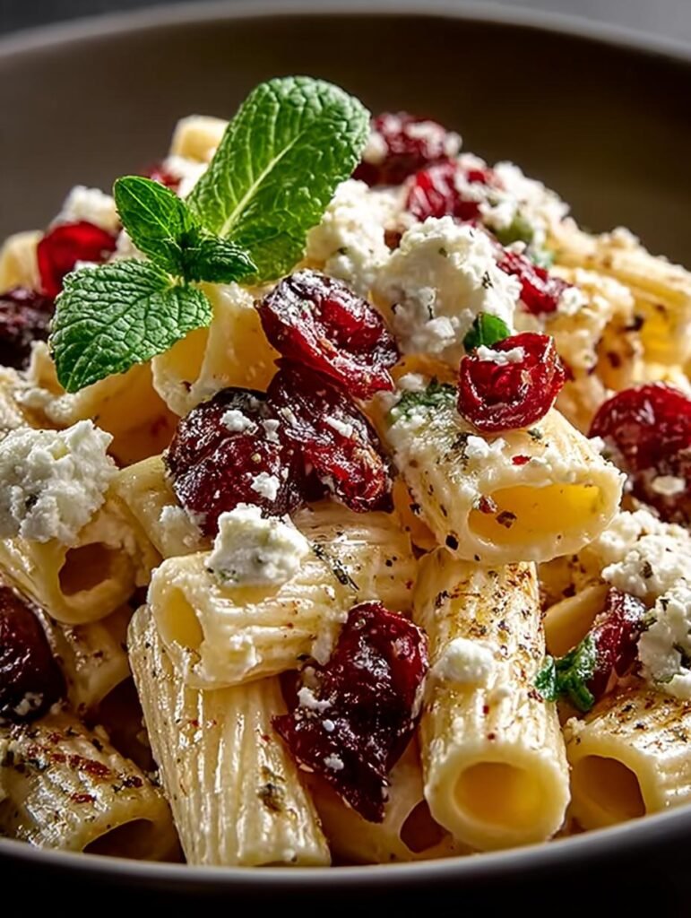 Feta Cranberry Rigatoni Salad
