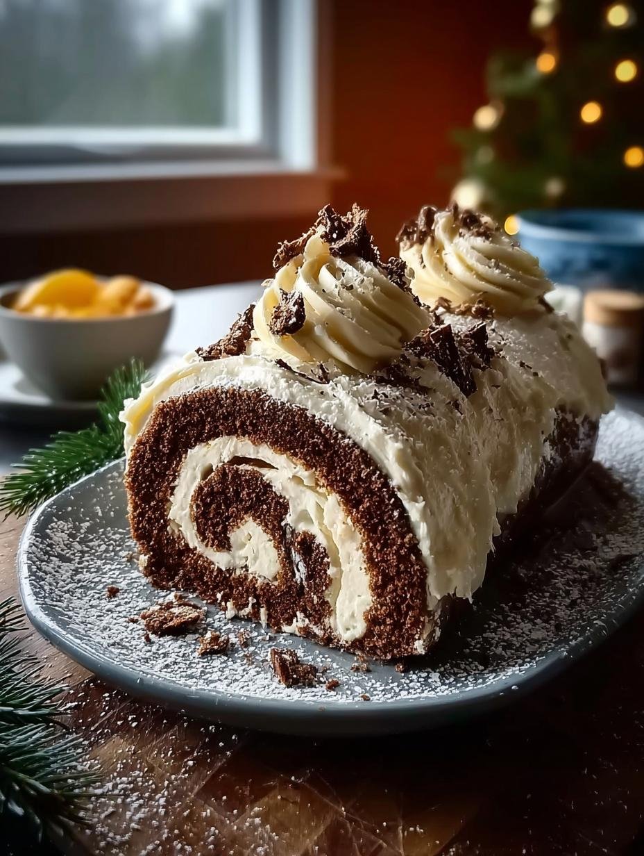 Quick Gingerbread Yule Log Cake: A Festive Delight - Gingerbread Yule Log Cake - main visual representation