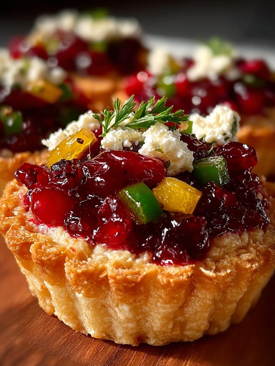 Rainbow Cranberry Jalapeno Tartlets
