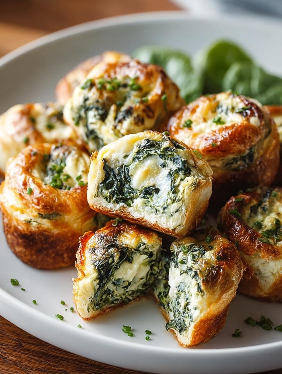 Irresistible Spinach Dip Bite Sized pinwheels ready to impress your guests