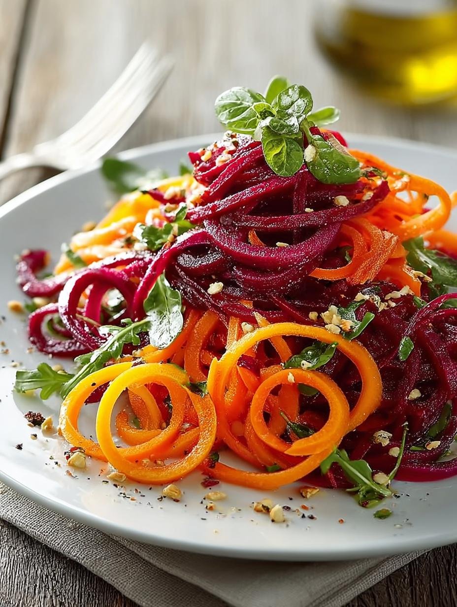 Delicious Spiralized Beet Salad with Fresh Flavor Burst - Spiralized Beet Salad - additional detail
