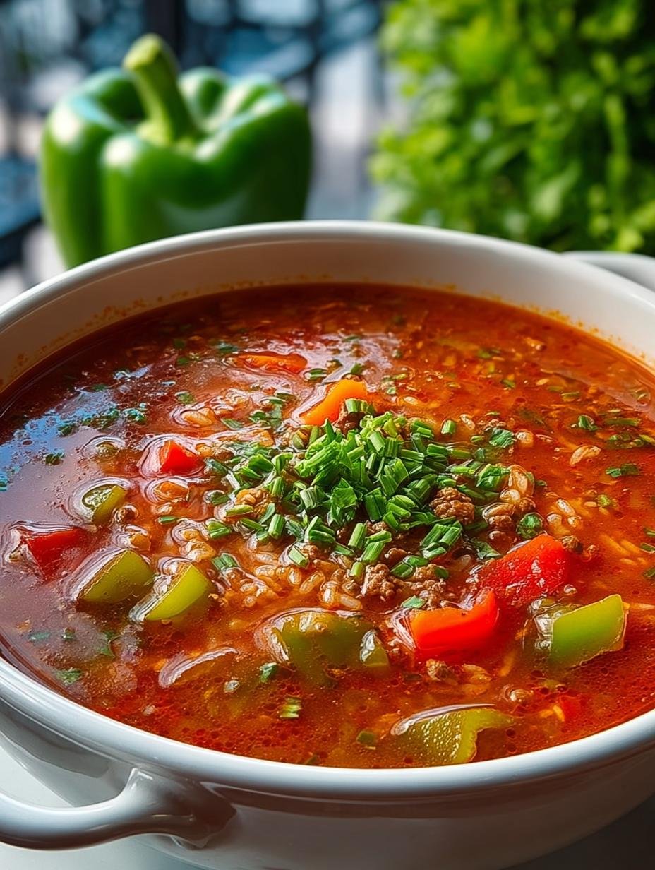 Hearty Stuffed Pepper Soup: 6 Ingredients for Comfort - Stuffed Pepper Soup - main visual representation