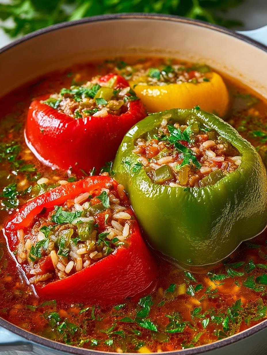 Hearty Stuffed Pepper Soup: 6 Ingredients for Comfort - Stuffed Pepper Soup - additional detail